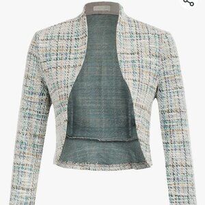 Belle Poque Women's Vintage Cropped Shrug Open Front Long Sleeve Ruffled Bolero
